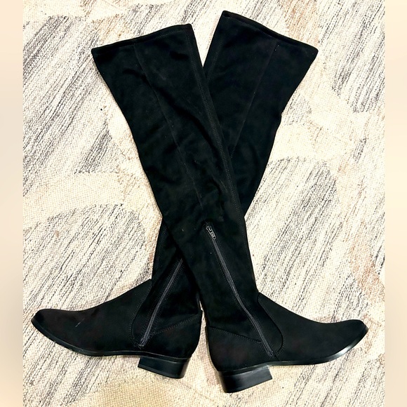 Also Black Over The Knee High Boots - Picture 3 of 11